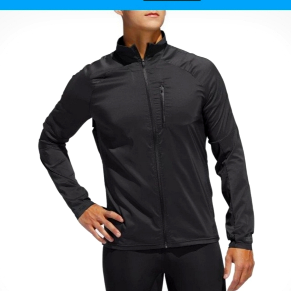 Adidas Performance Solar Jacket Black Breathable Reflective Sz M D73188